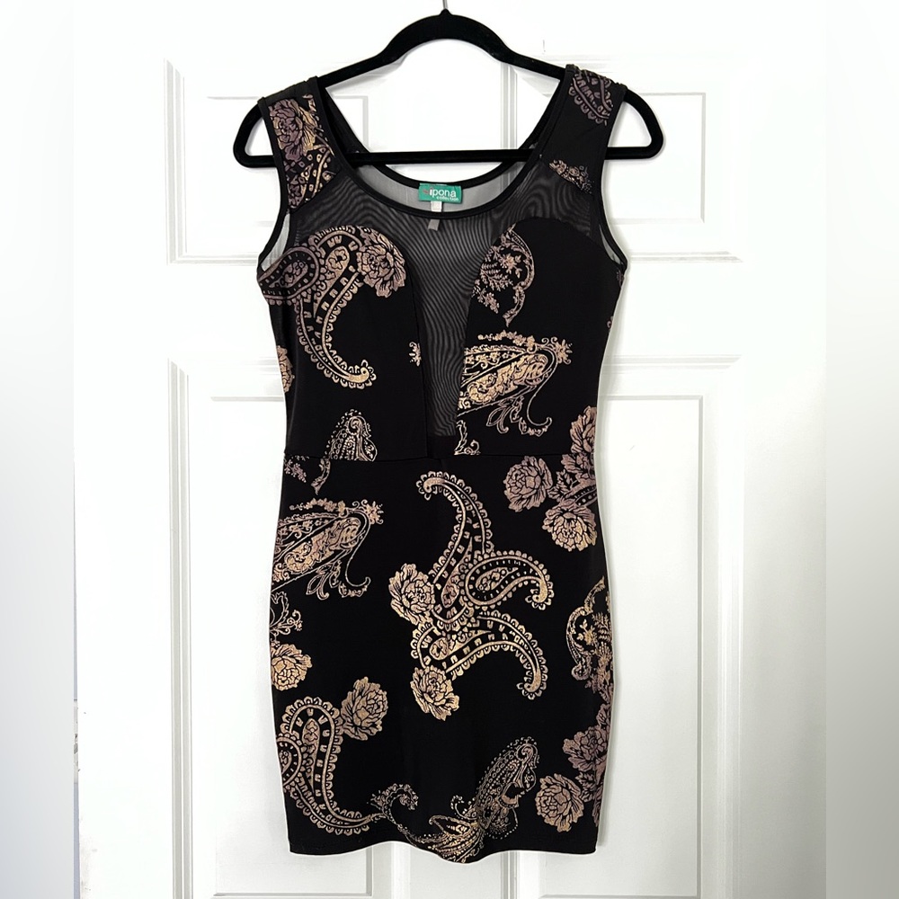 Vintage Bodycon Mesh Mini Dress